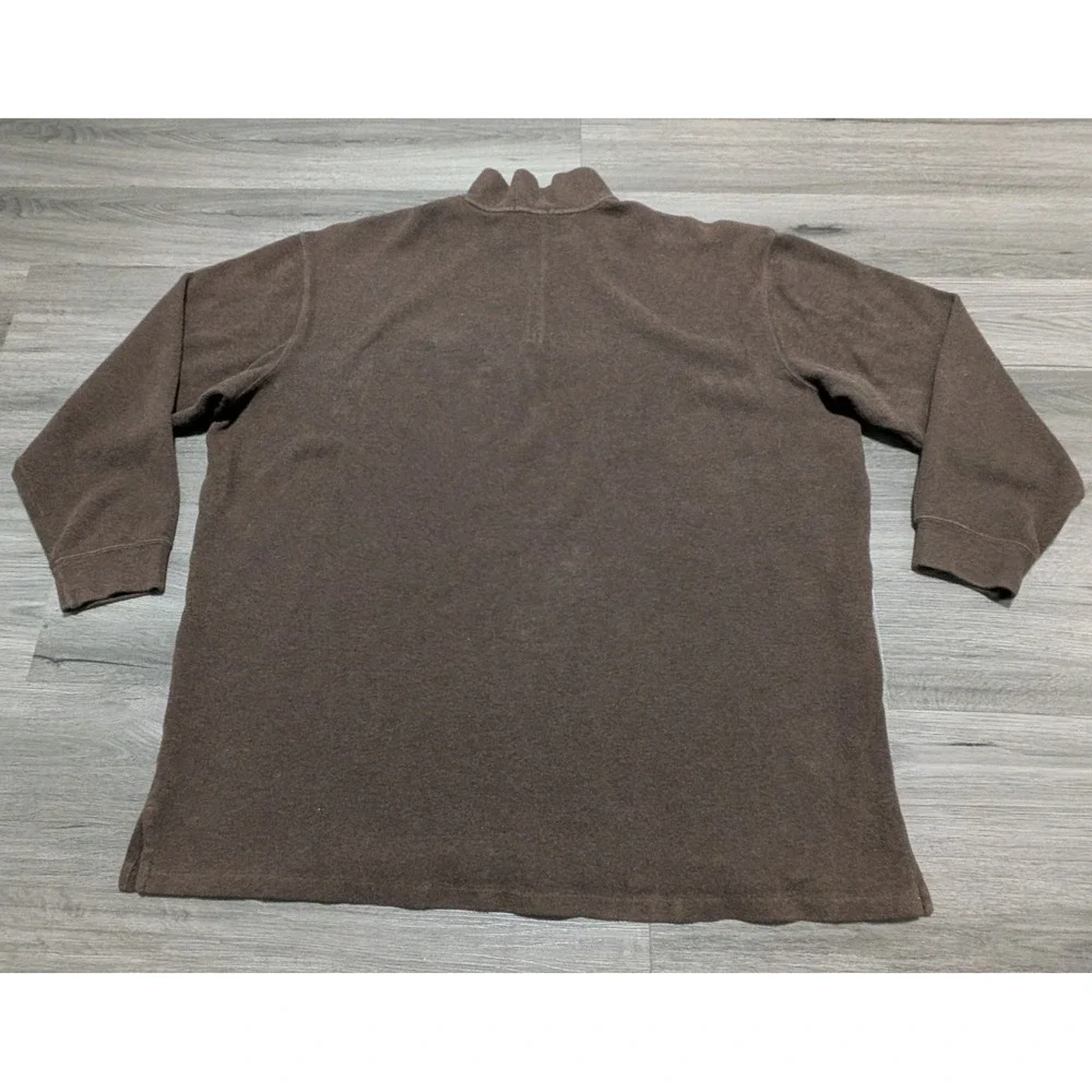 Polo Ralph Lauren Men's Brown 100% Cotton Quarter Zip Pullover Sweater Size 4XLT